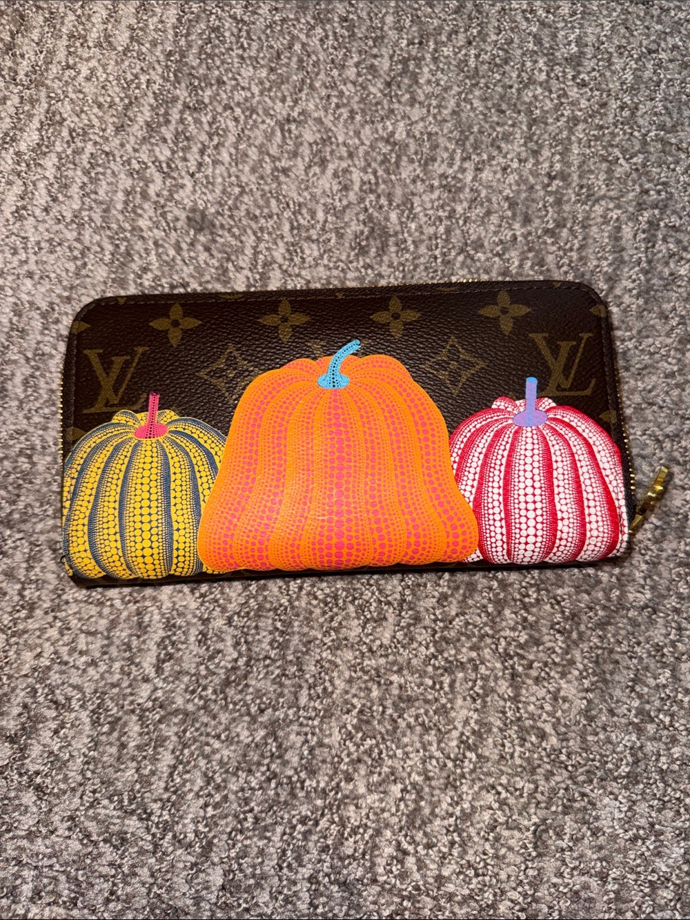 Pumpkin king zipper wallet